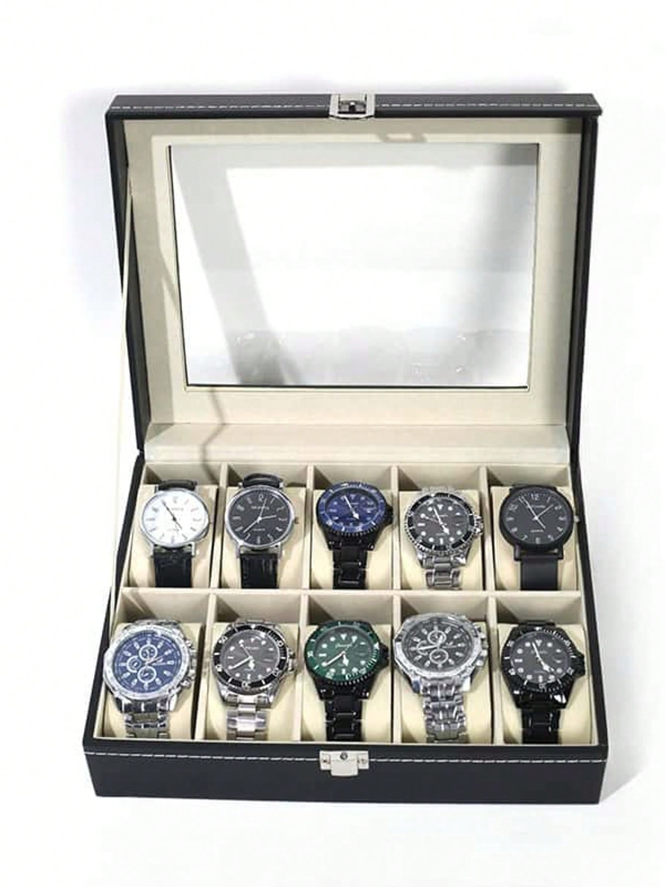 Jewelry Watches Women - Leather Watch Box with Lock, Large