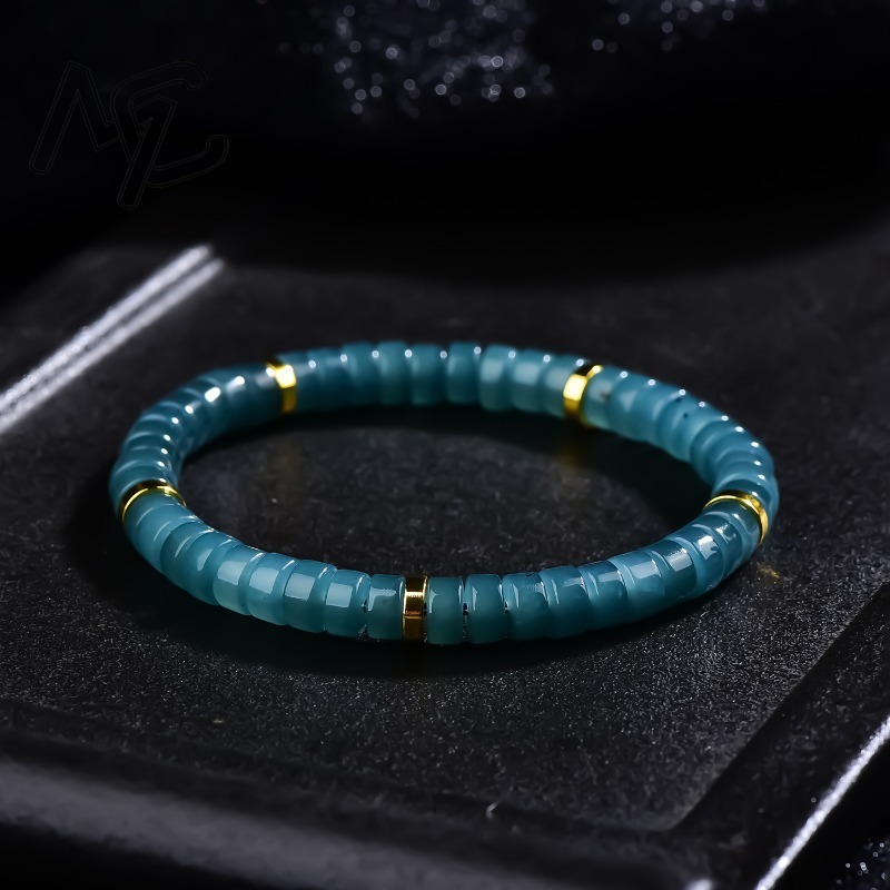 Jewelry & Watches Company - Natural Jadeite Blue Water Abacus Beads