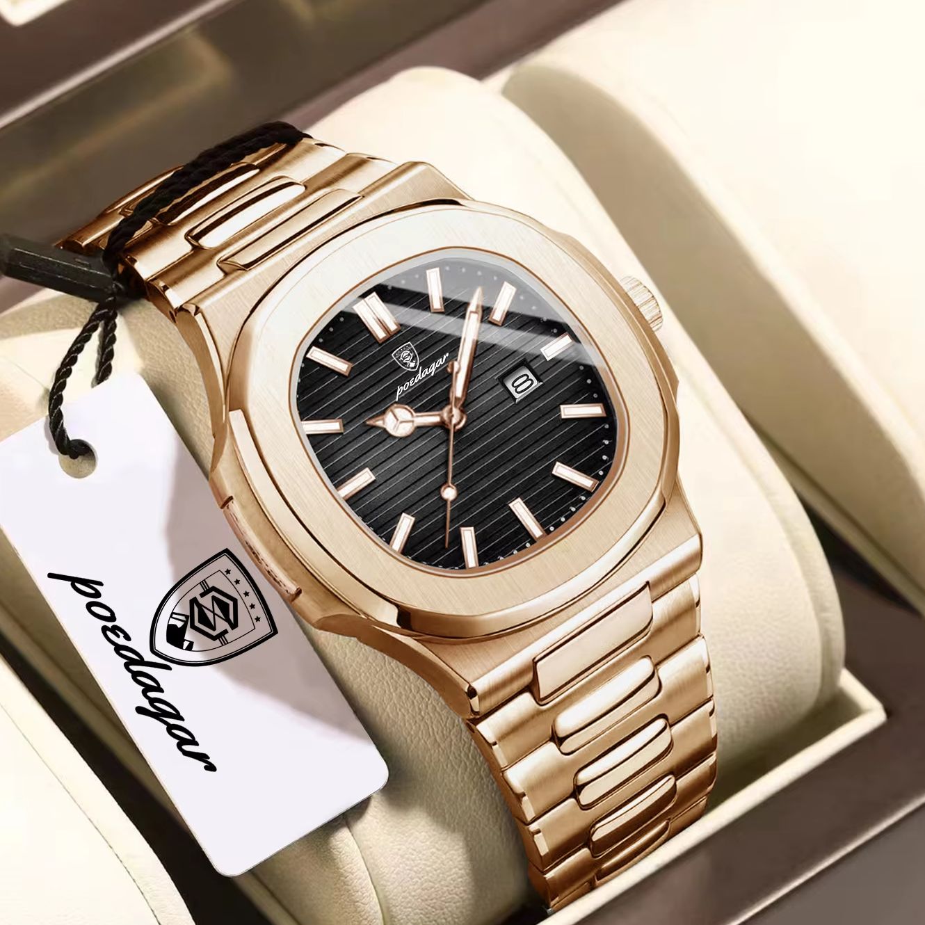 Rg Watches & Jewelry Gmbh - POEDAGAR Luxury Business Men Clock Luminous