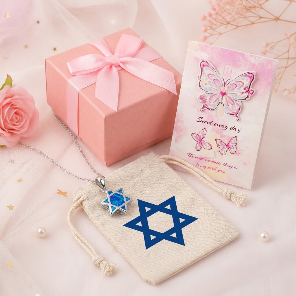 Jewelry & Watches Company - Star of David Opal Pendant Necklace