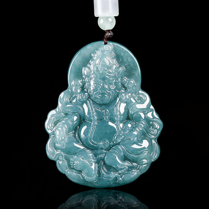 Necklace Pendant - Burmese Jadeite Jambhala Pendant Necklace Luxury