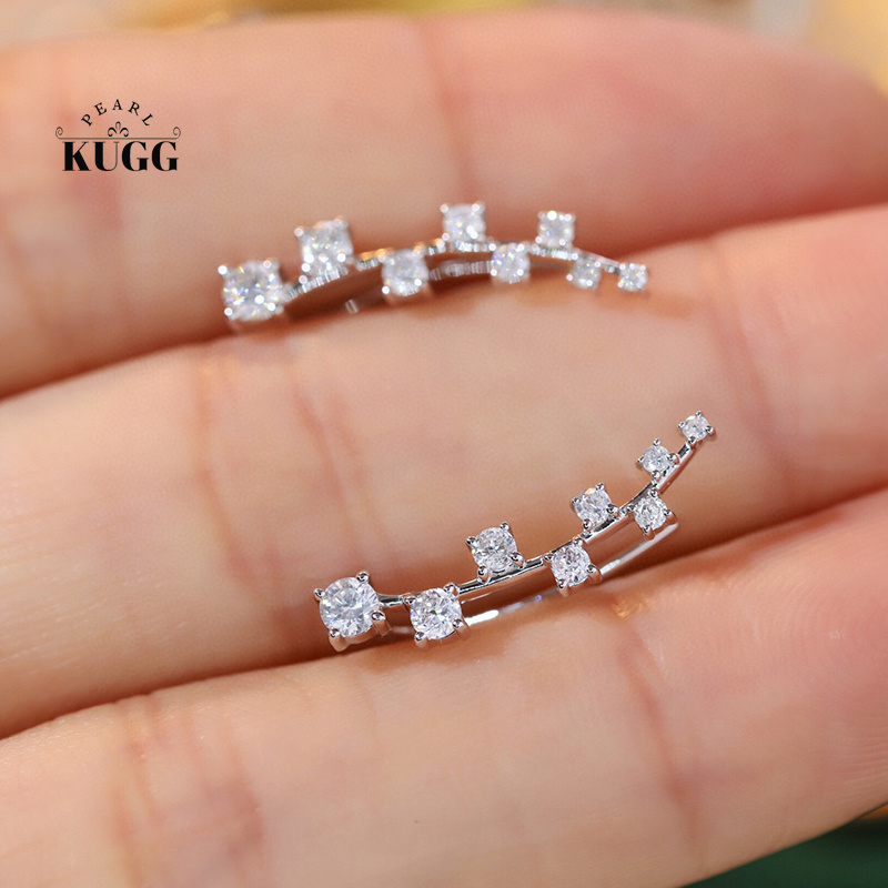 Diamond Stud Earrings - KUGG 100% 18K White Gold Earrings