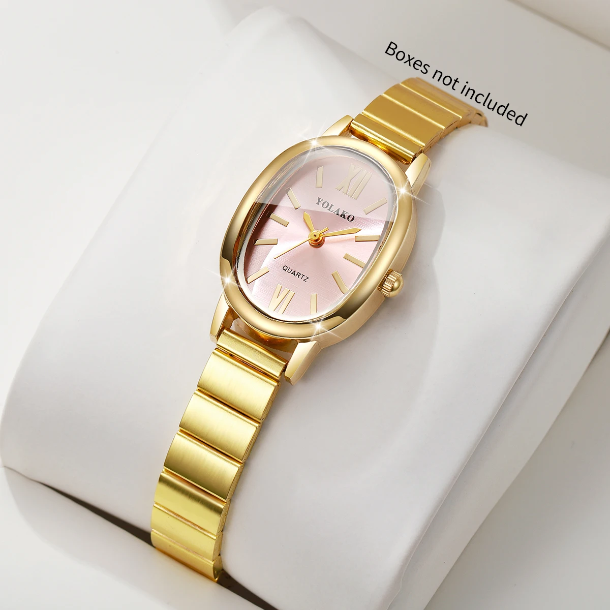 Jewelry Watches Women - Elegant Pink Dial Women Watch Golden