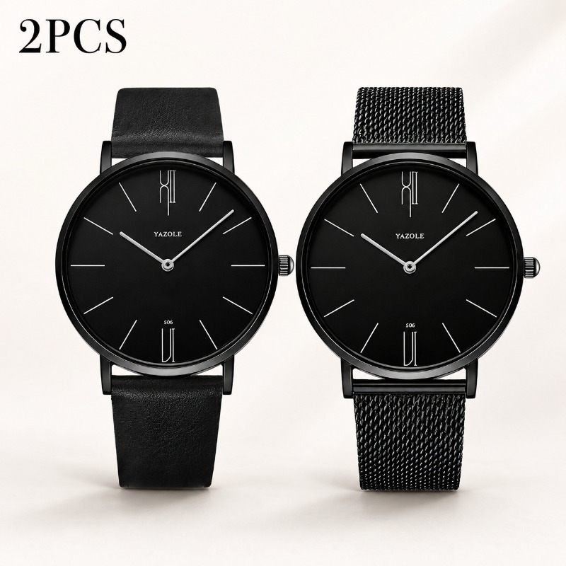 YAZOLE Couple Watch 2Pcs Fashi - Jewelry Watches Luxury recension och pris