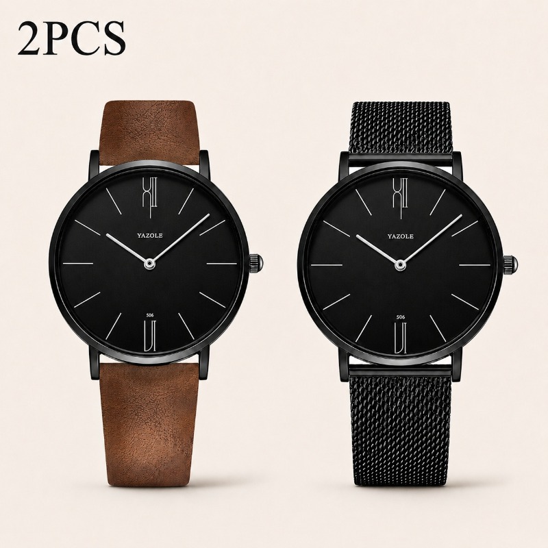 YAZOLE Couple Watch 2Pcs Fashi - Jewelry Watches Luxury recension och pris