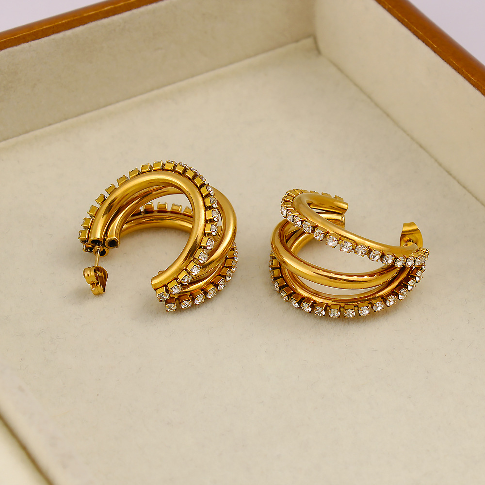 DIY accessories Exquisite C-sh - Diamond Stud Earrings recension och pris