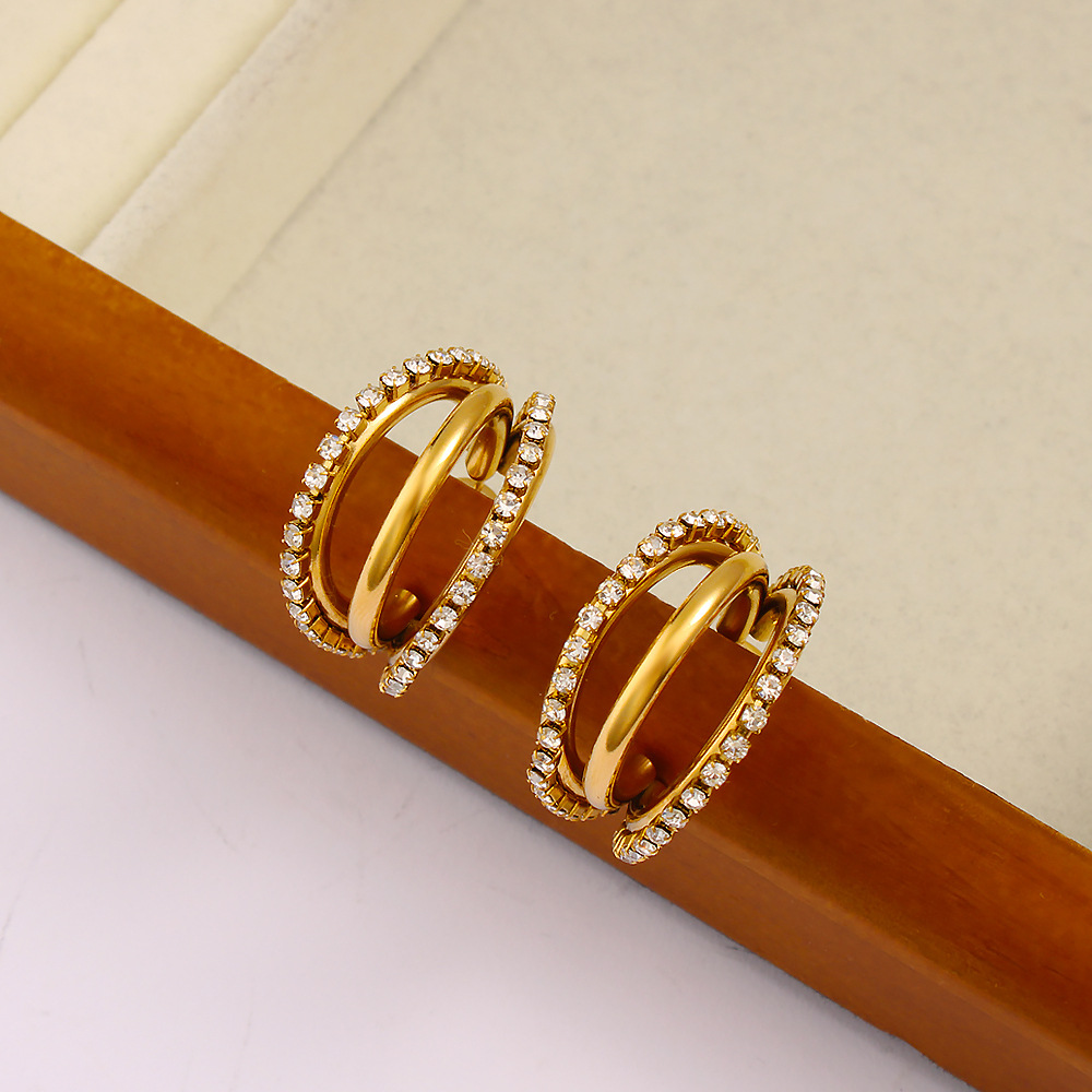 DIY accessories Exquisite C-sh - Diamond Stud Earrings recension och pris
