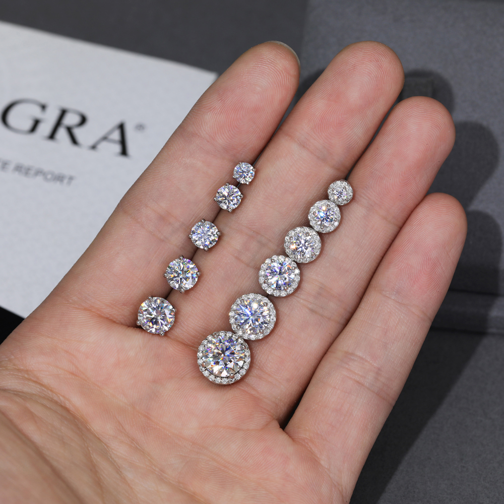 NASIA Premium White/Colorful M - Diamond Stud Earrings recension och pris