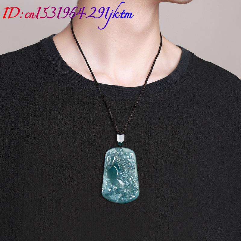 Natural Burmese Jadeite Scener - Necklace Pendant recension och pris