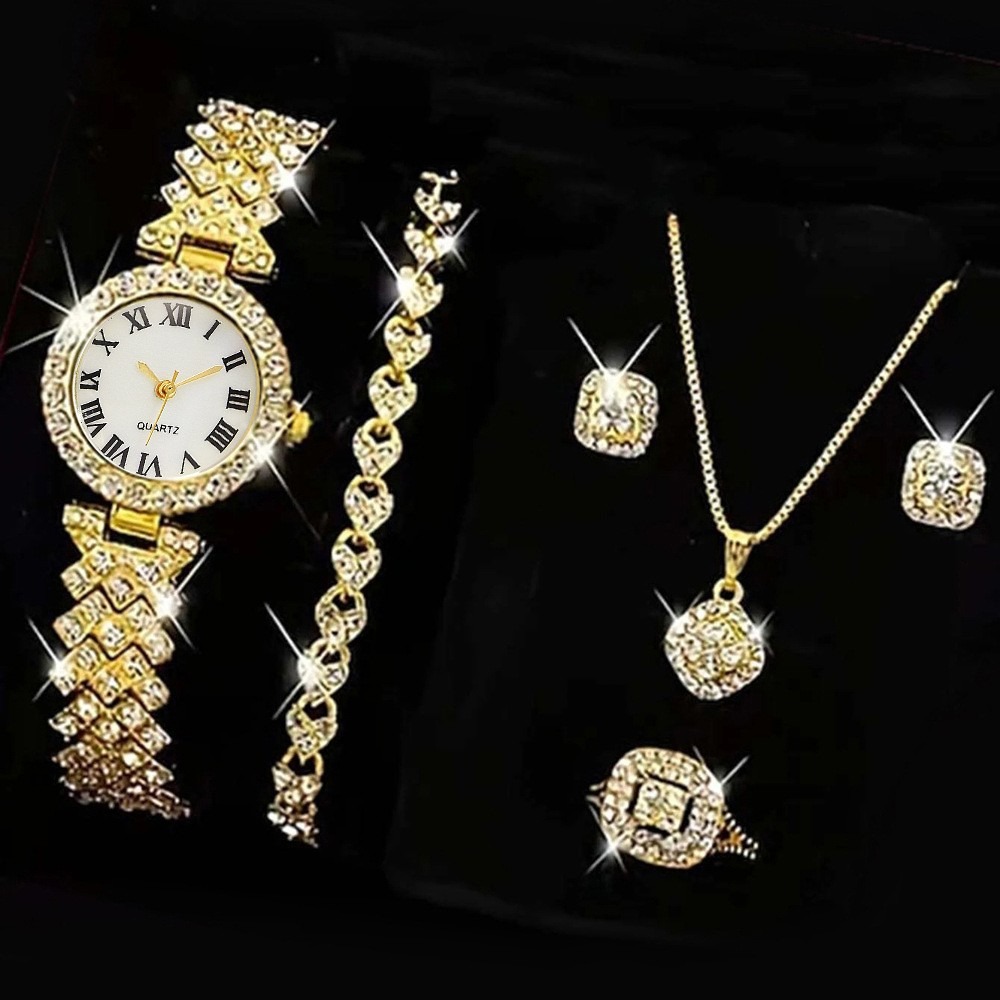 6PCS/Set Luxury Rhinestone Wom - Jewelry Watches Luxury recension och pris