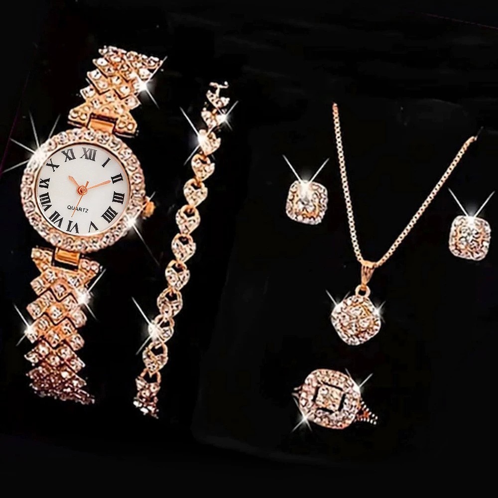 6PCS/Set Luxury Rhinestone Wom - Jewelry Watches Luxury recension och pris