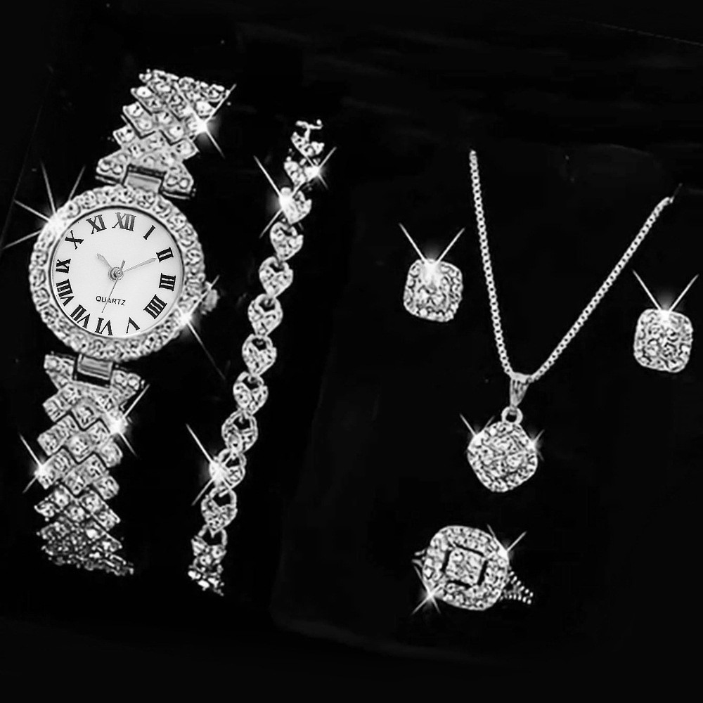 6PCS/Set Luxury Rhinestone Wom - Jewelry Watches Luxury recension och pris