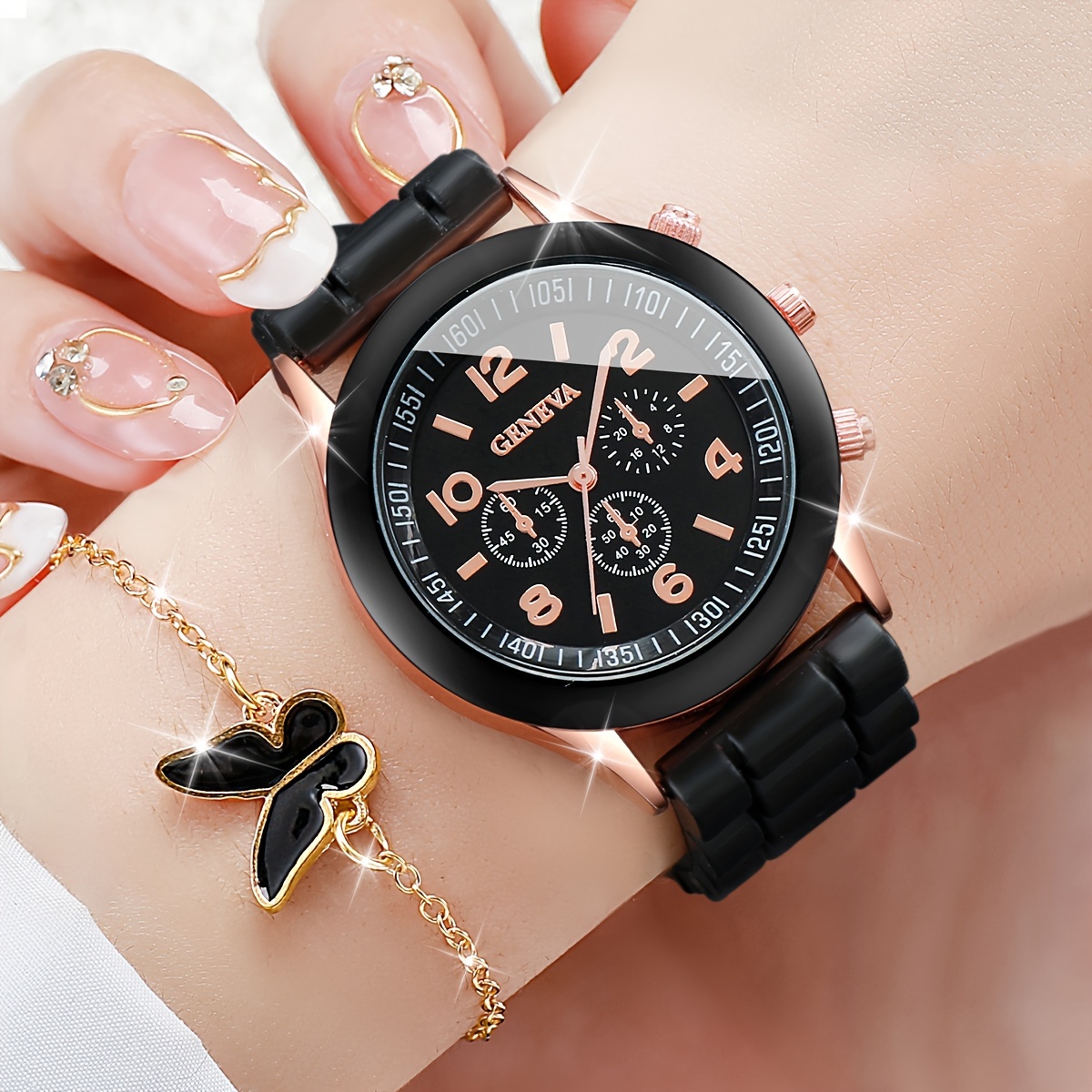6PCS/Set Women's Watch Casual  - Jewelry Like Watches recension och pris