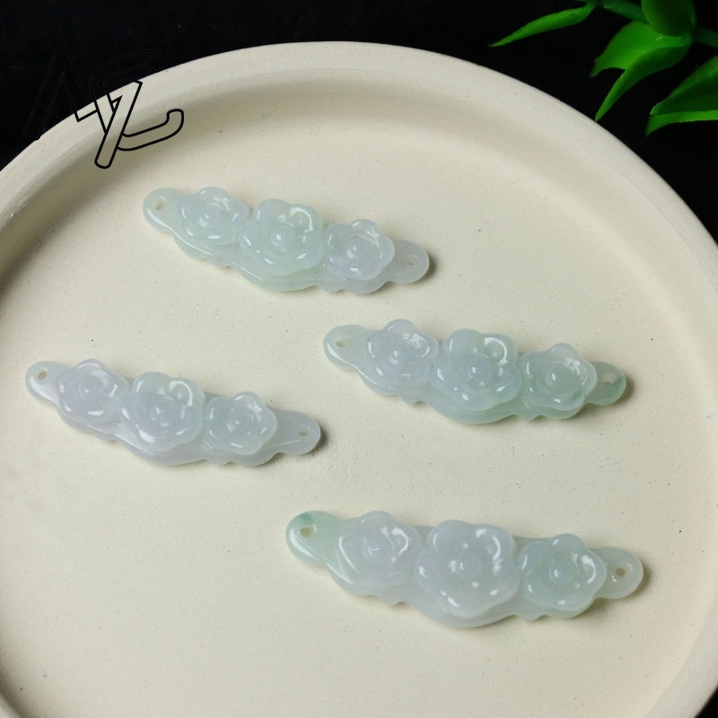 1pc Natural Jadeite Emerald Fl - Jewelry & Watches Company recension och pris