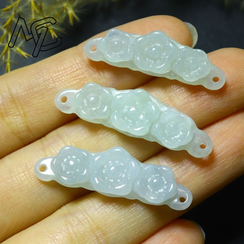 1pc Natural Jadeite Emerald Fl - Jewelry & Watches Company recension och pris