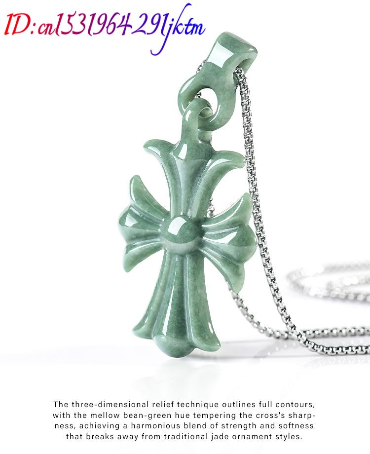Natural Burmese Jadeite Cross  - Jewelry & Watches Company recension och pris