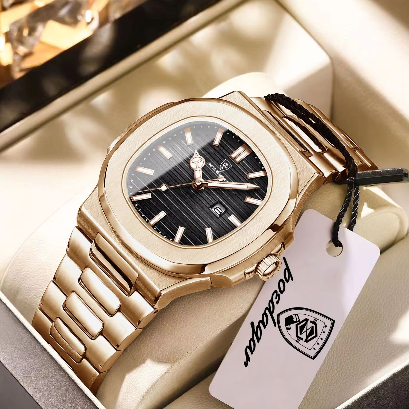 POEDAGAR Luxury Business Men C - Rg Watches & Jewelry Gmbh recension och pris