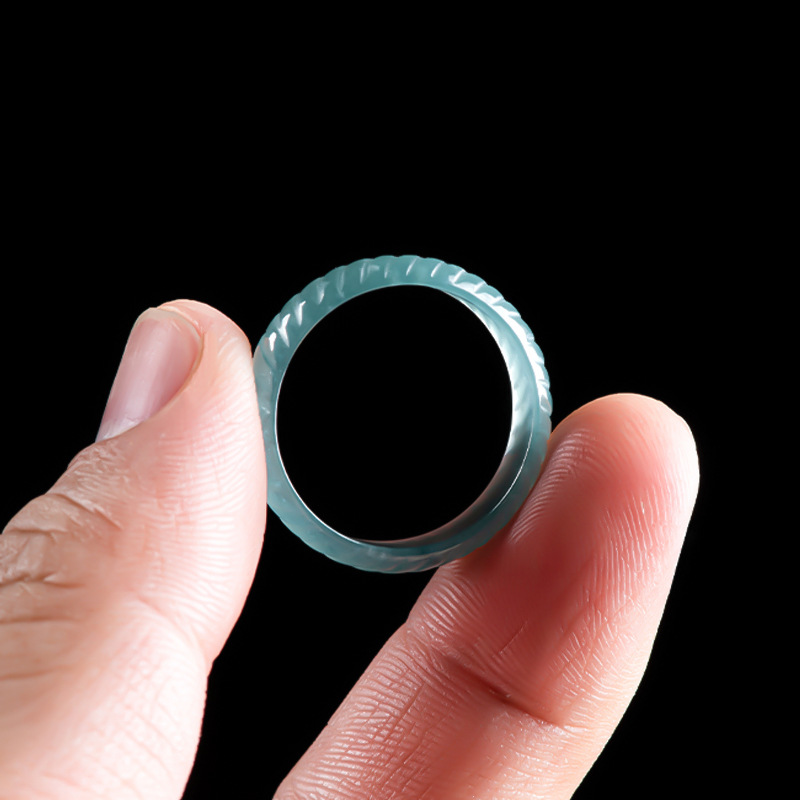 Blue Real Burmese Jadeite Ring - Jewelry & Watches Company recension och pris
