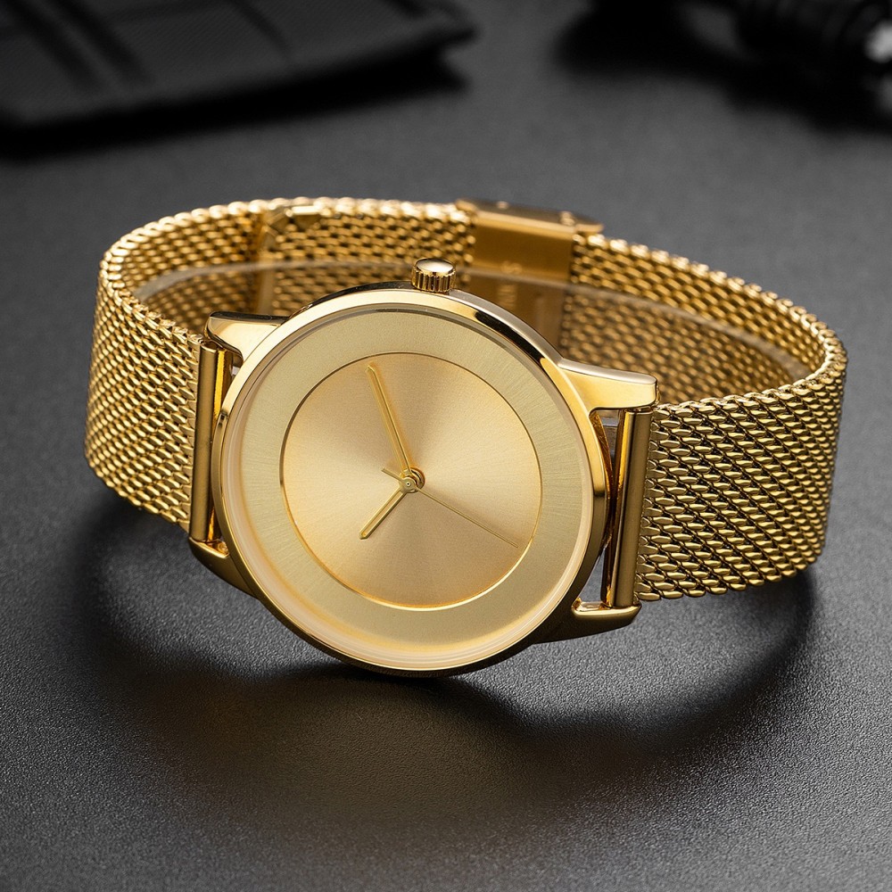 Luxury Golden Minimal Round Me - Jewelry Watches Luxury recension och pris