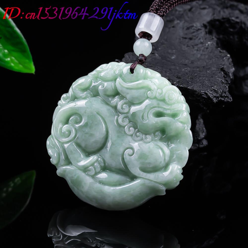 Natural Myanmar Jadeite Pixiu  - Necklace Pendant recension och pris