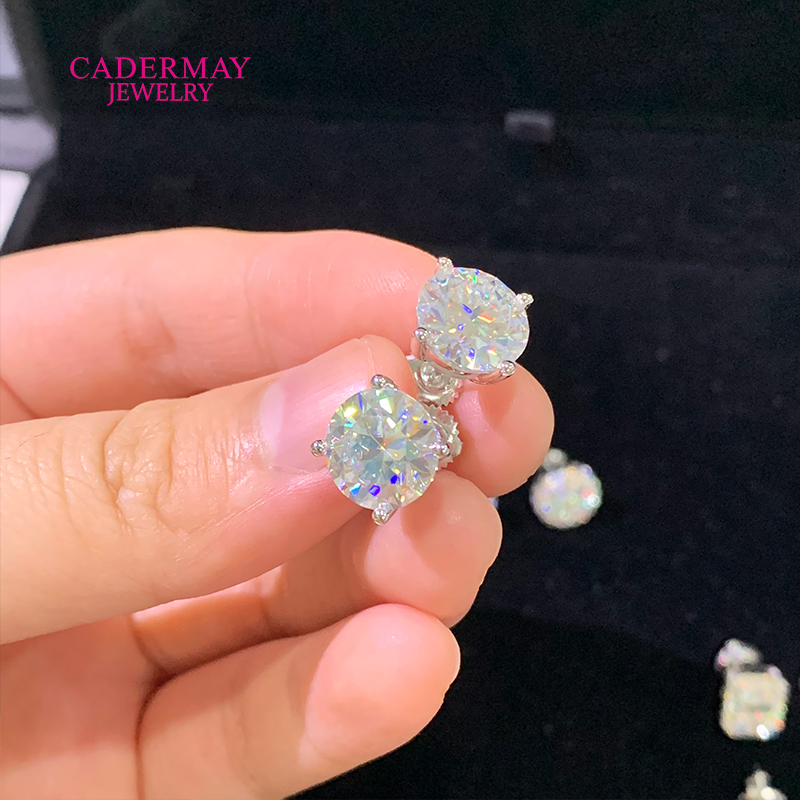 High Quality 4 Prongs Screw Ba - Diamond Stud Earrings recension och pris